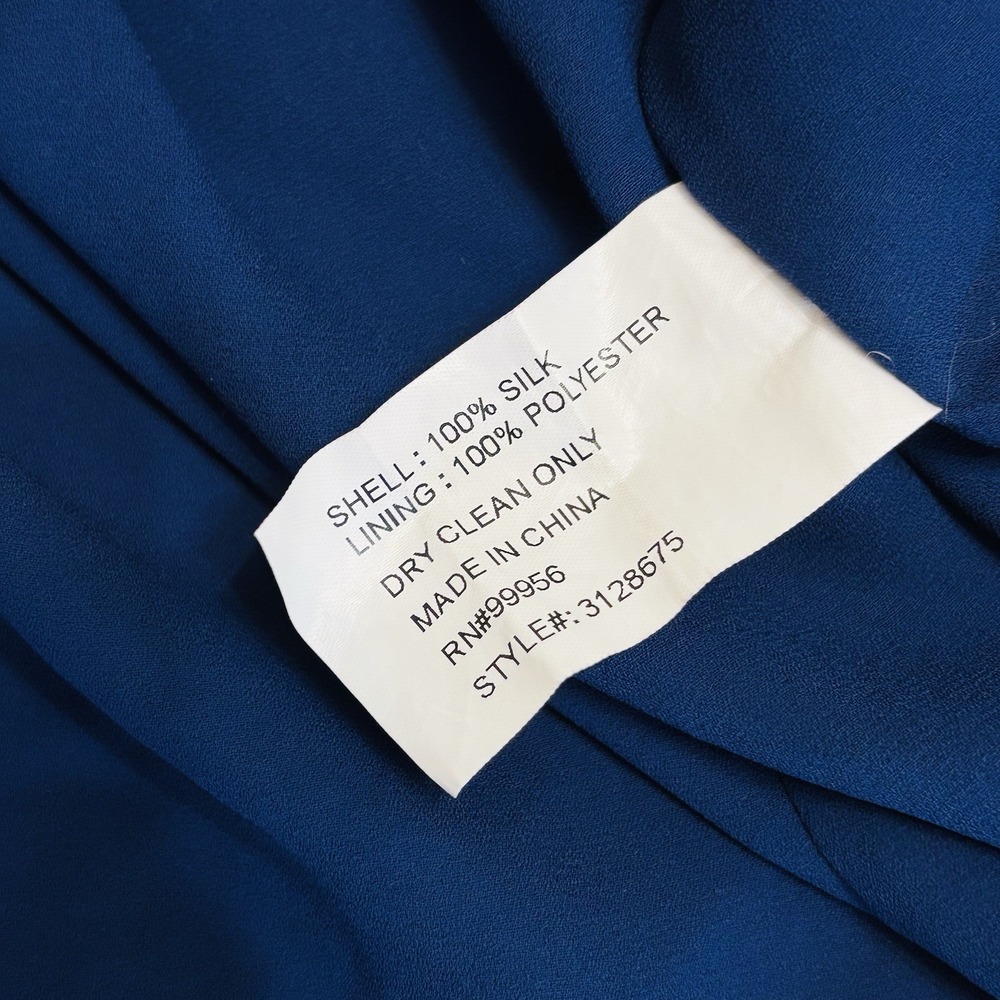 Shoshanna Size 4 Printed Silk Elastic Waist‎ Dress Blue. Lightweight. Lined - Picture 14 of 16